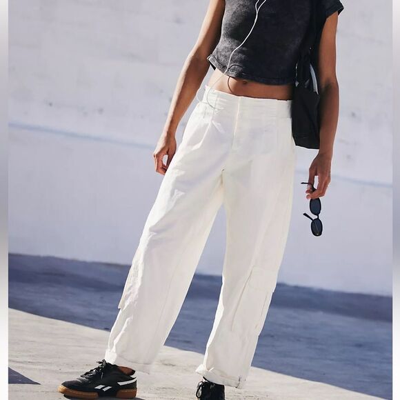 FP Movement Mesmerize Me Solid Pants Off White XL NEW MSRP $118